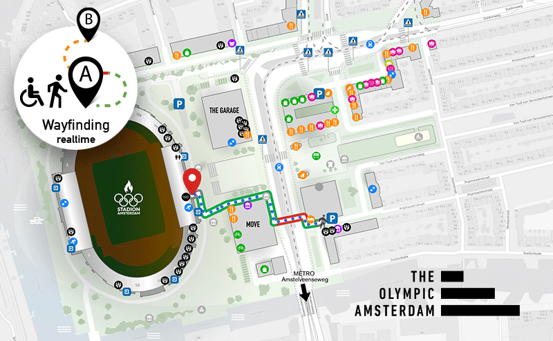 The Olympic Amsterdam BIZ gebied map