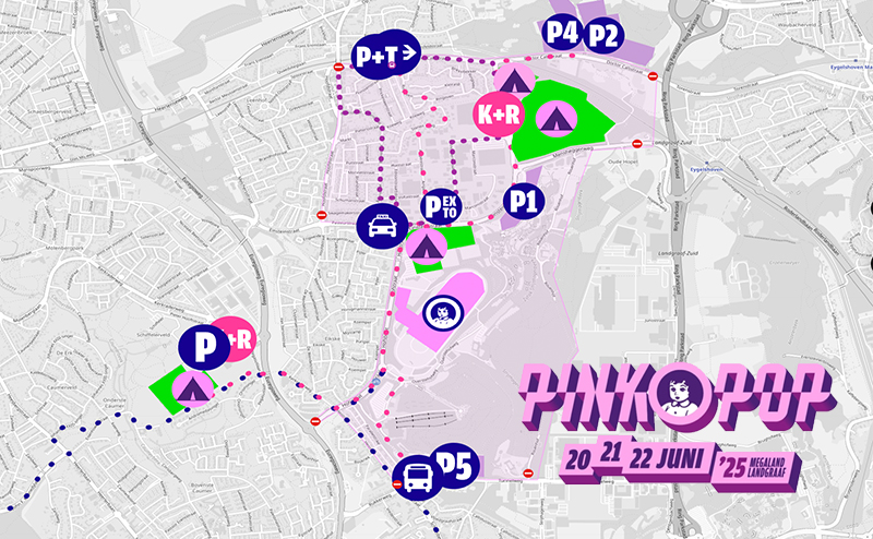 Pinkpop 2025 plattegrond