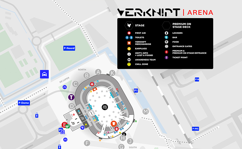 Verknipt ArenA 2025 plattegrond